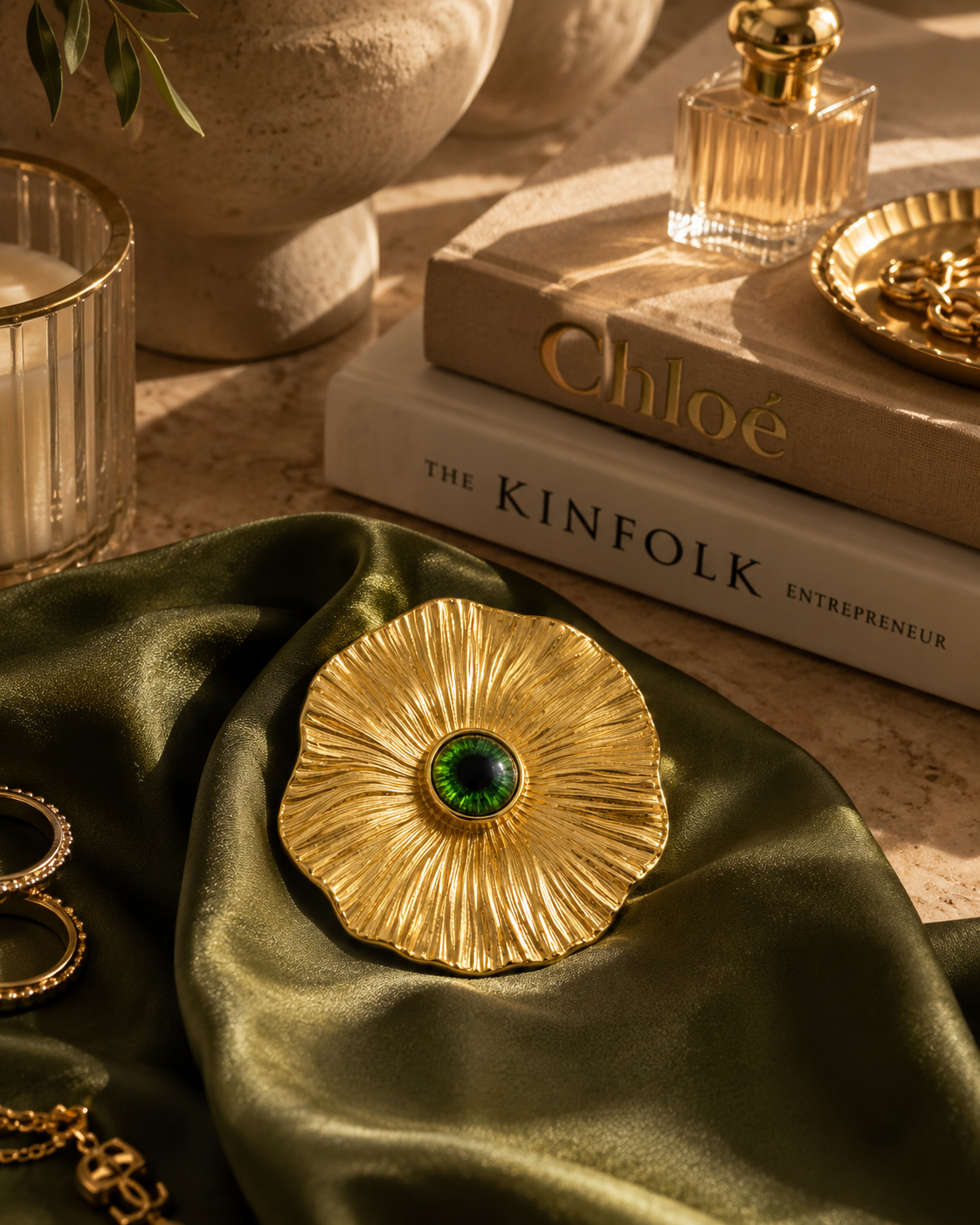 Emerald Bloom Brooch