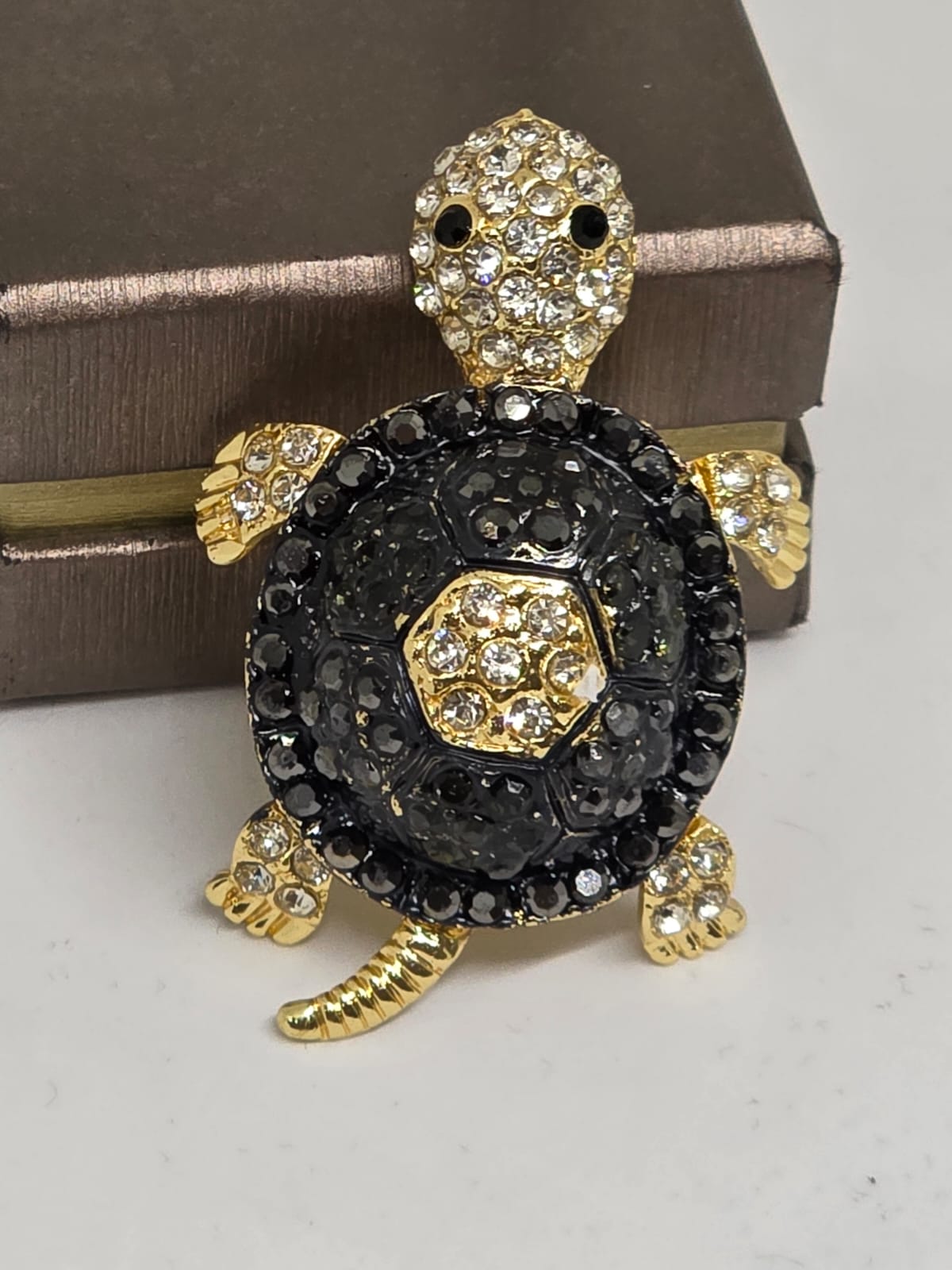 The Noir Bijou Turtle Brooch