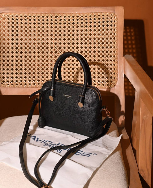 Noir Woven Mini Satchel