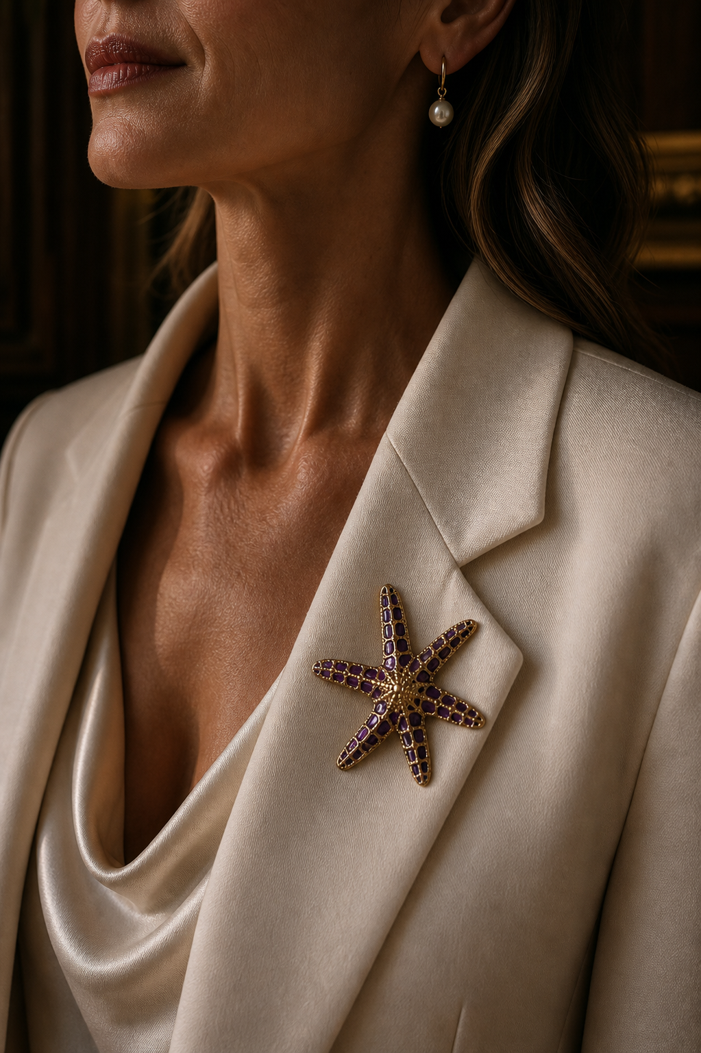 The Amethyst Stella Brooch