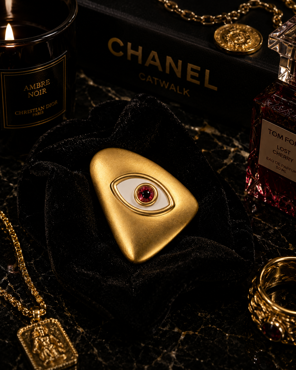 Crimson Eye Brooch