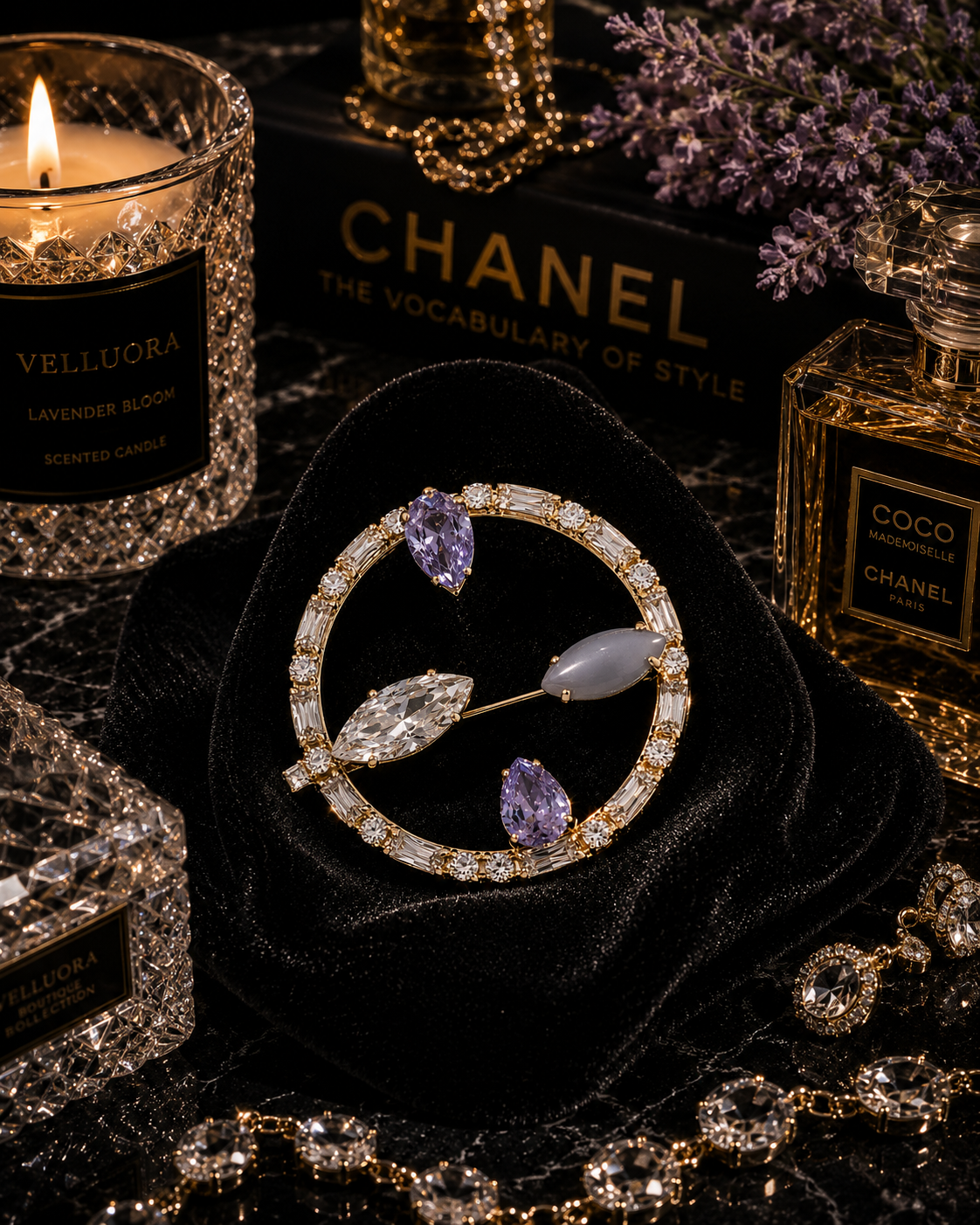 Lavender Grace Brooch