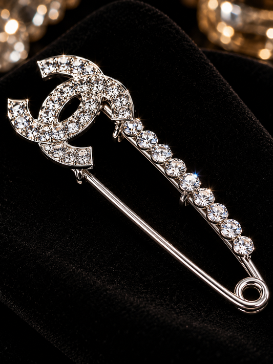 Crystal Signature Safety Brooch