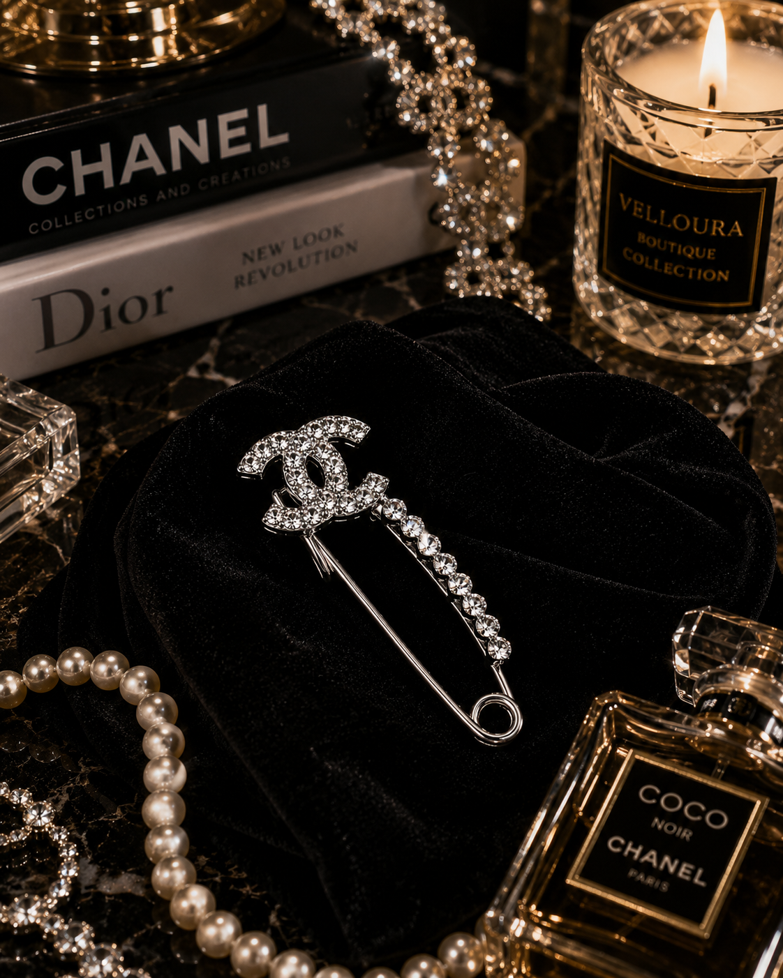 Crystal Signature Safety Brooch