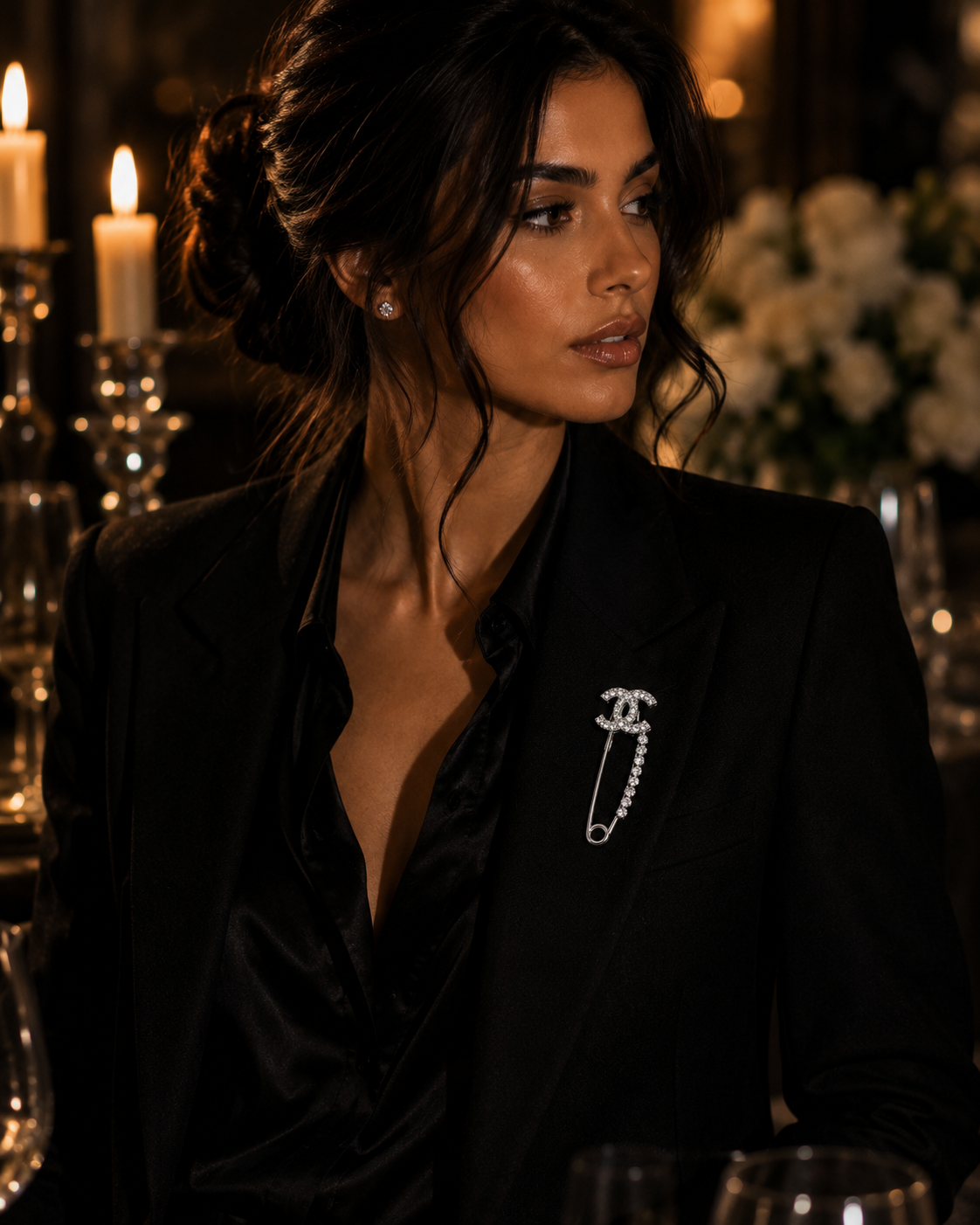 Crystal Signature Safety Brooch