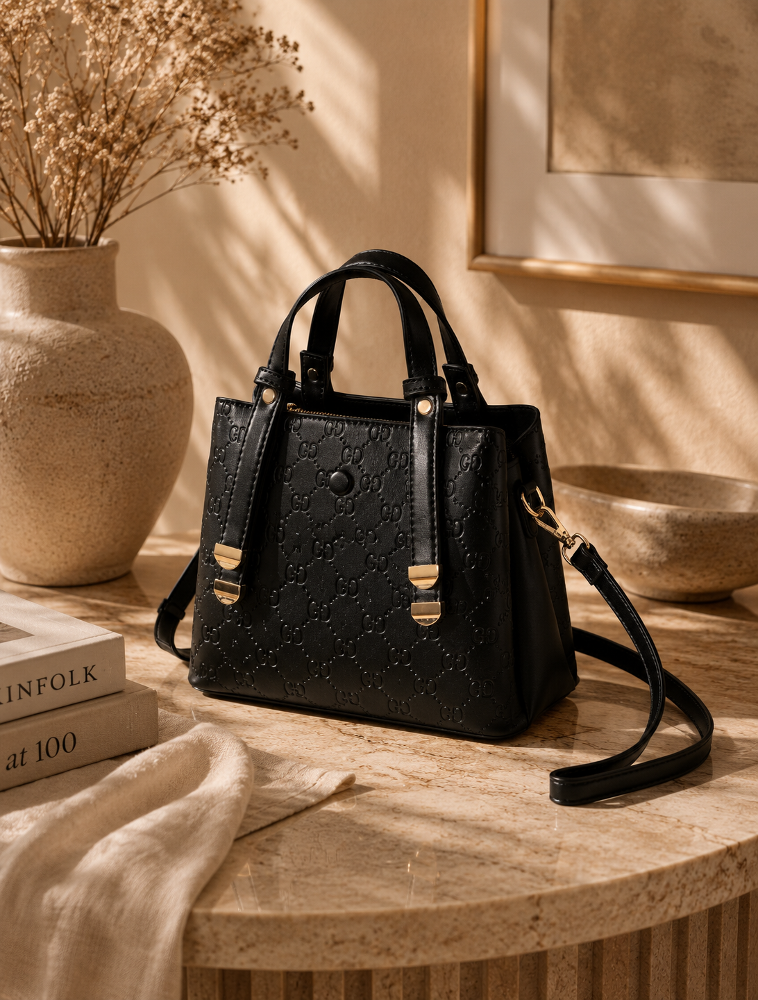 Noir Signature Mini Tote