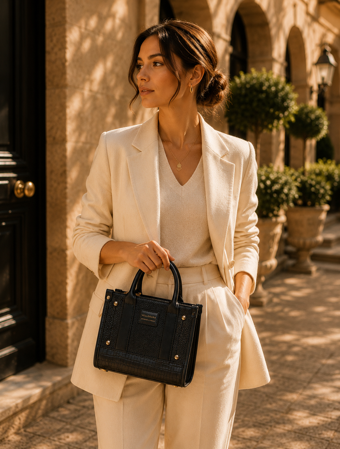 Noir Petite Luxe Tote