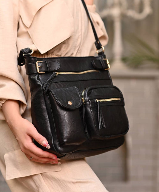 Faux Leather Multi-Pocket