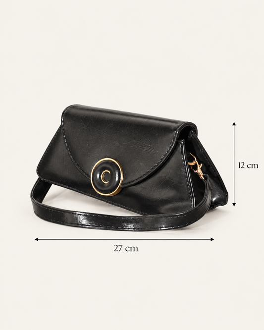 Noir Eclipse Shoulder Bag