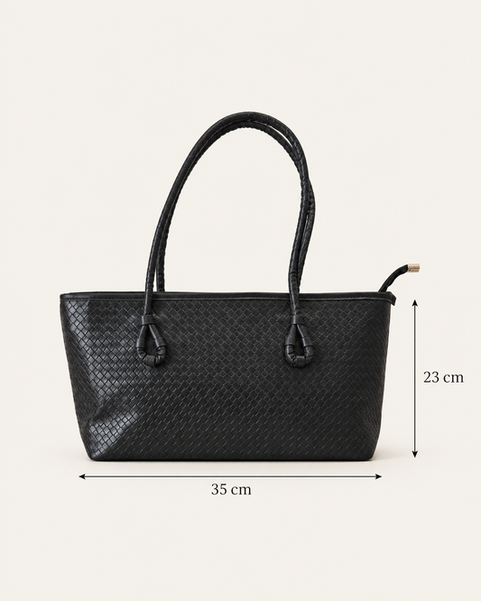 Noir Woven Tote