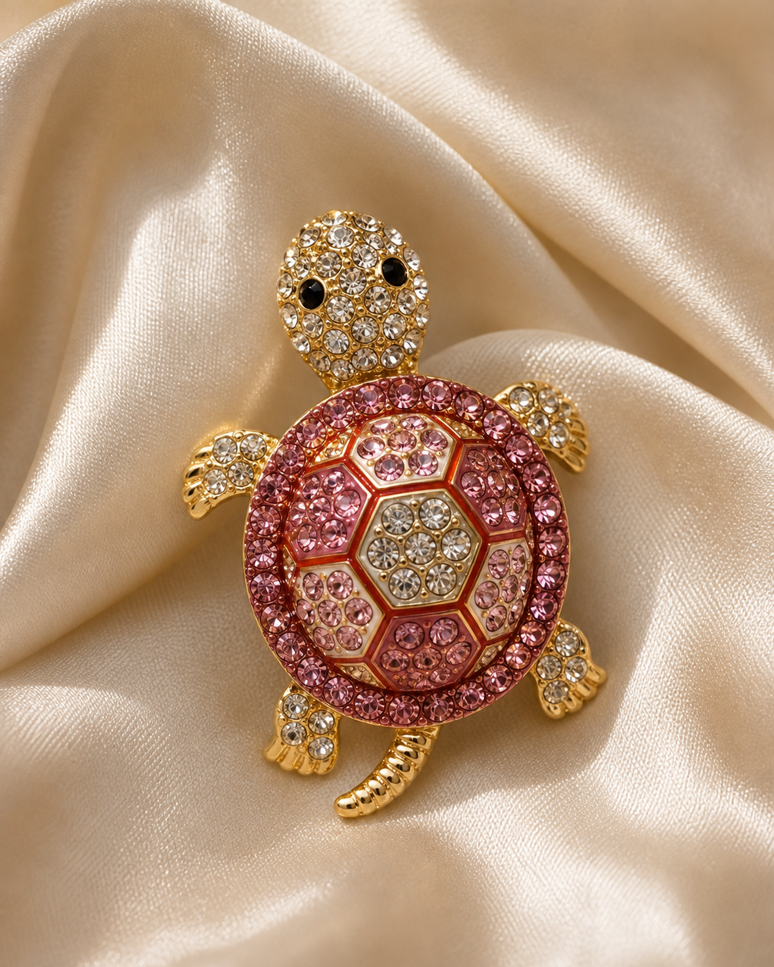 The Coralie Rose Turtle Brooch