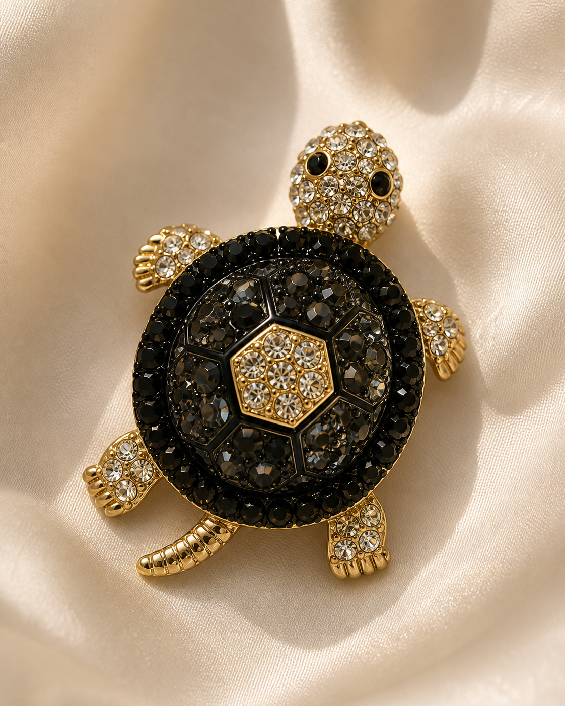 The Noir Bijou Turtle Brooch