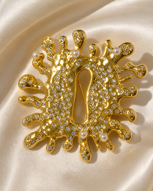 The Aurelia Coral Statement Brooch