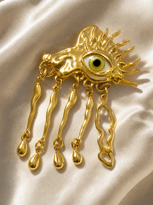 The Gilded Eye Charm Brooch