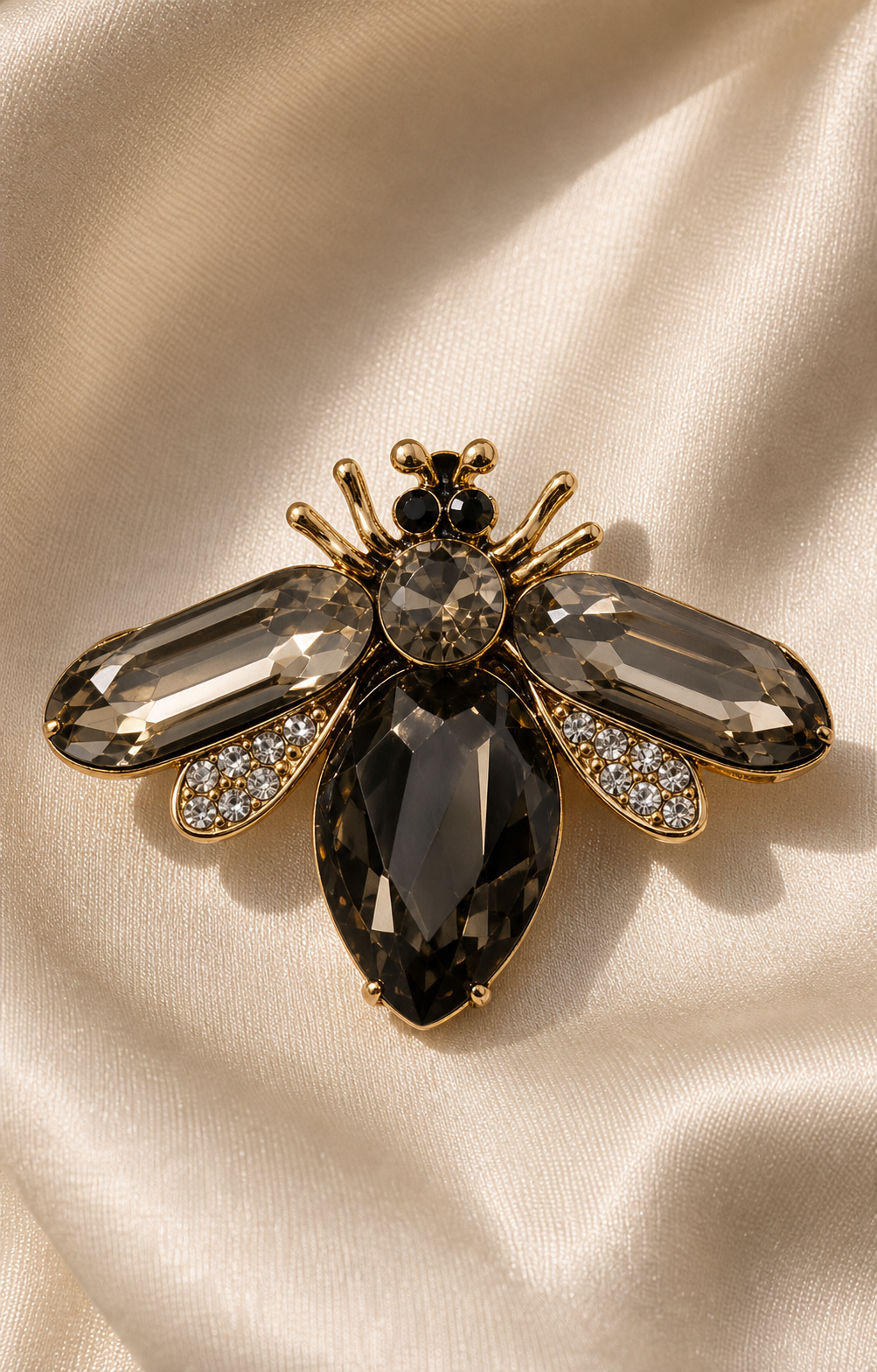 The Noir Smoke Bee Brooch