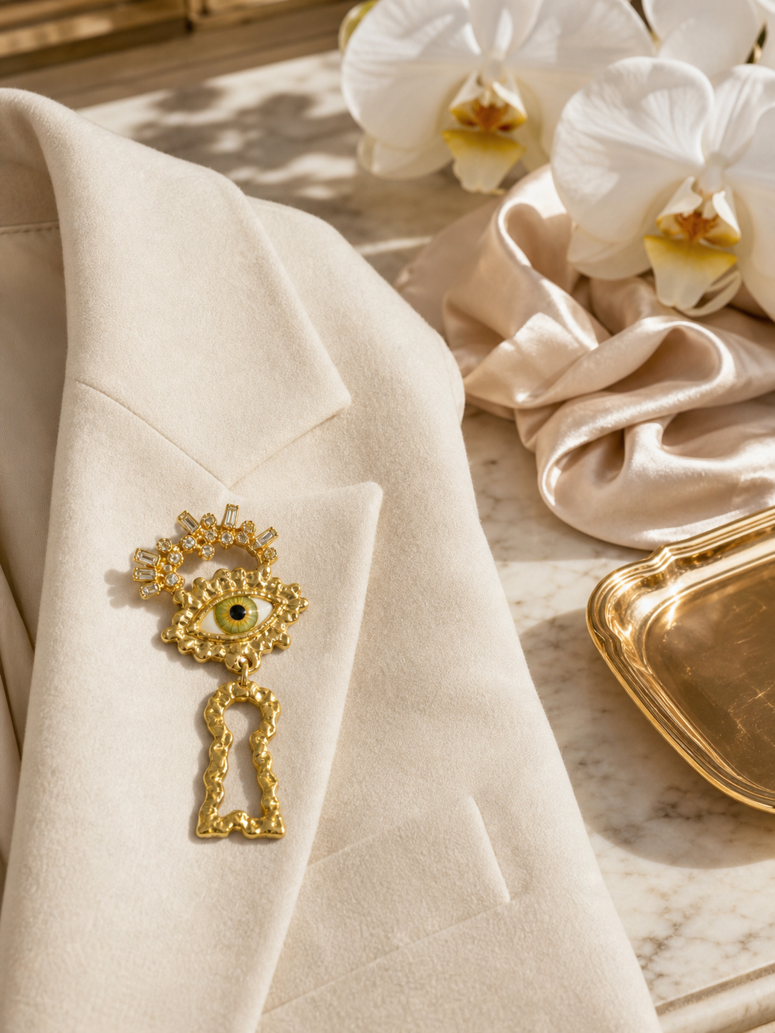 The Lumière Eye Keyhole Brooch