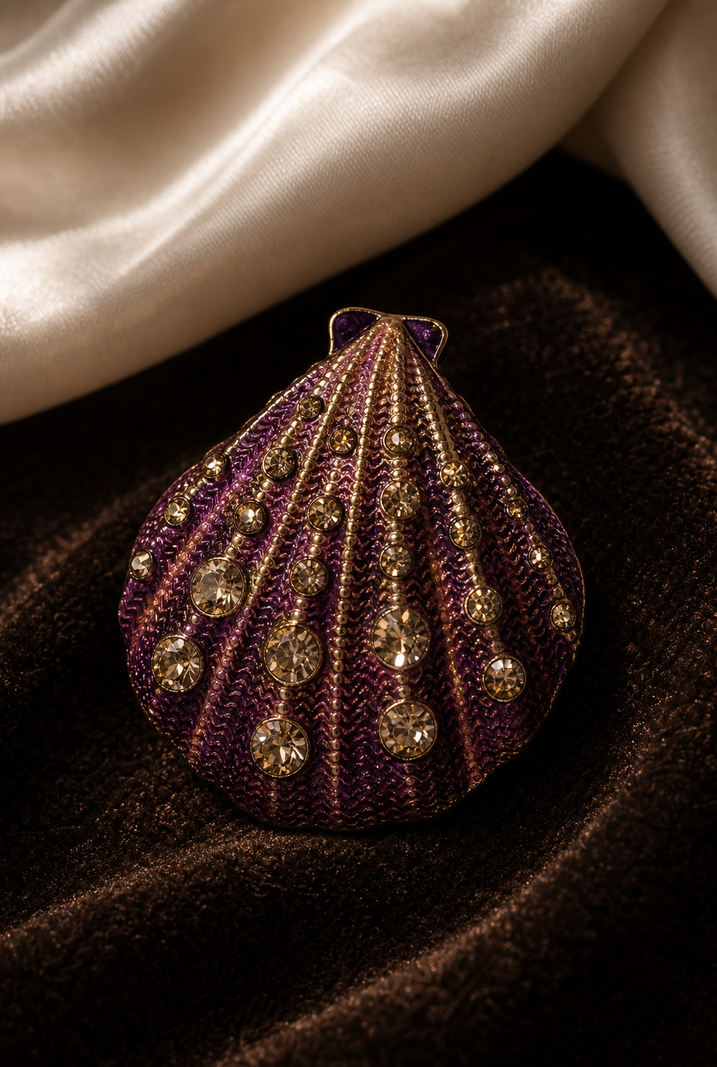 The Amethyst Coquille Brooch